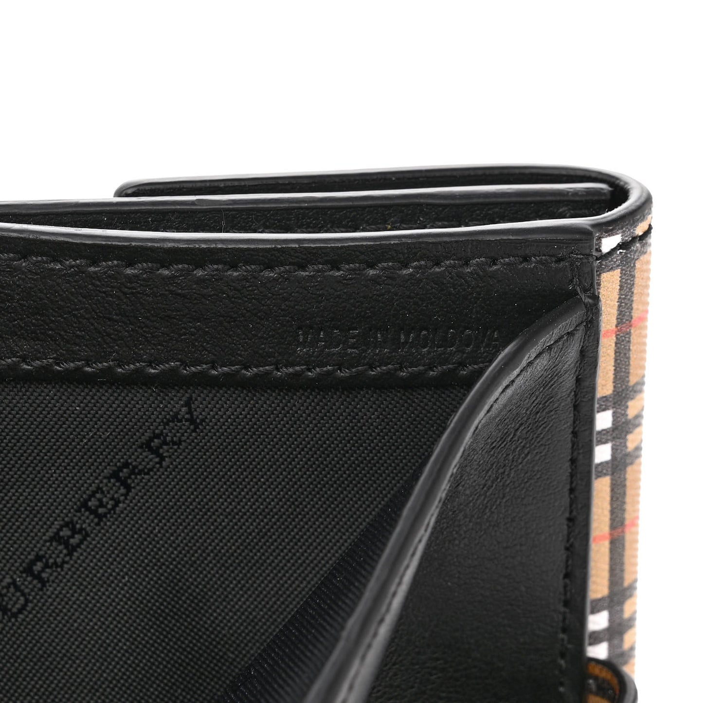 Mini Vintage Check Luna French Wallet Black