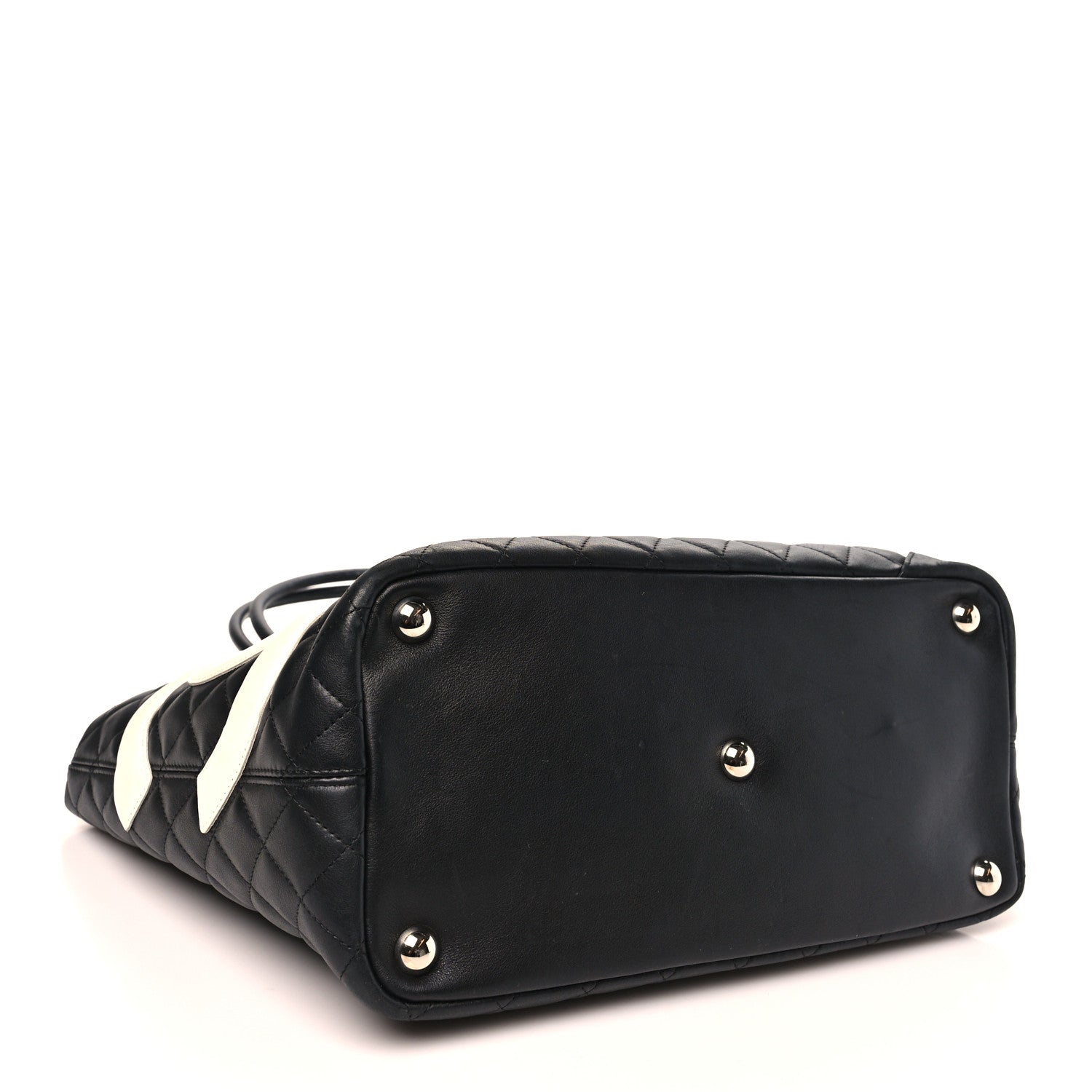Chanel Calfskin Quilted Large Cambon Tote Black White 4 of 10
