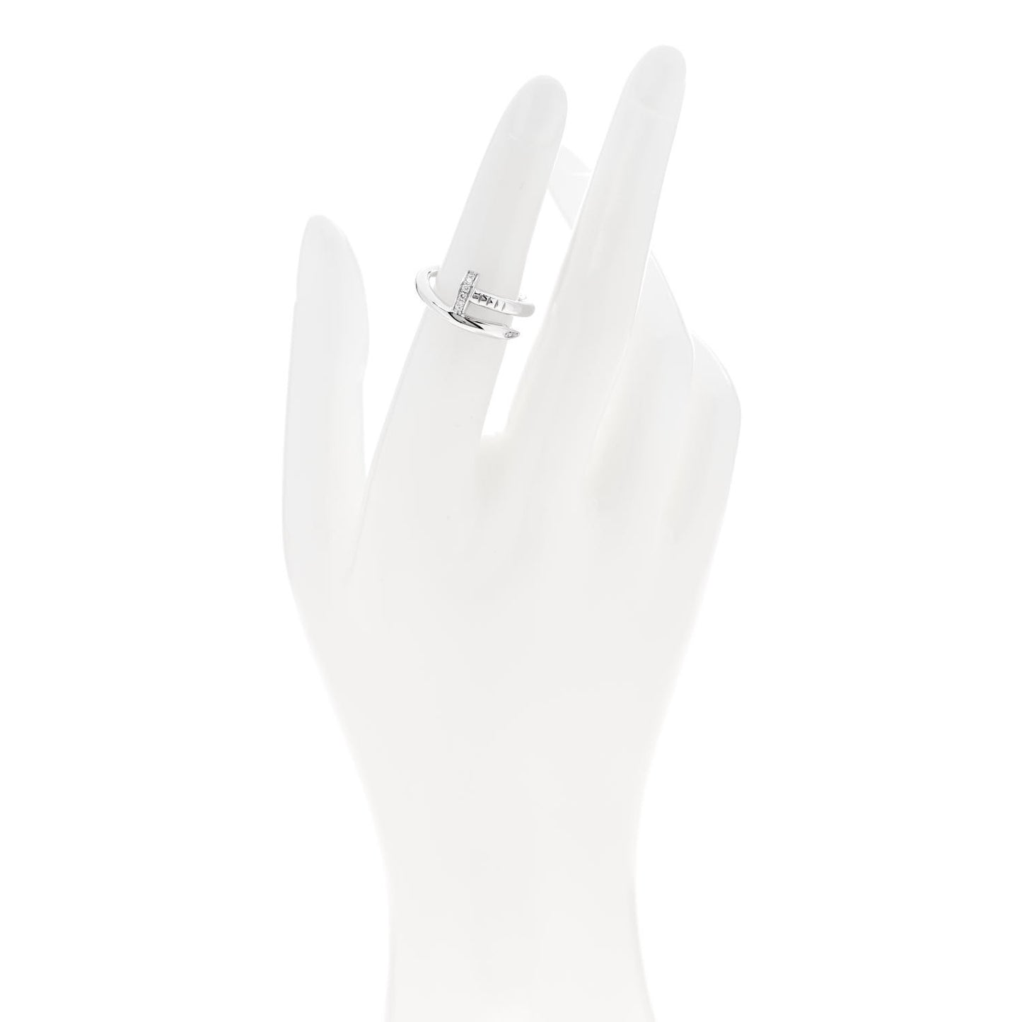 18K White Gold Diamond Juste Un Clou Ring 51 5.75