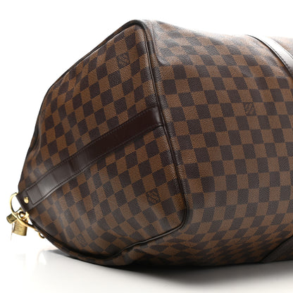 Louis Vuitton Damier Ebene Keepall Bandouliere 55 9 of 14
