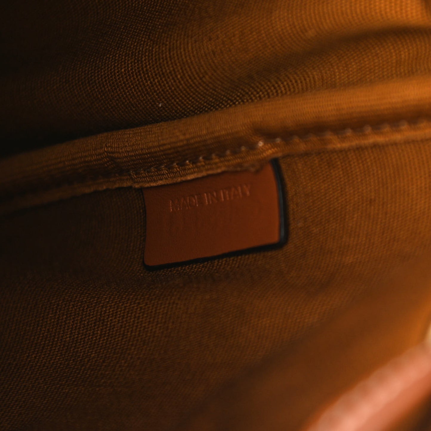 Triomphe Canvas Calfskin Mini Folco Backpack Tan