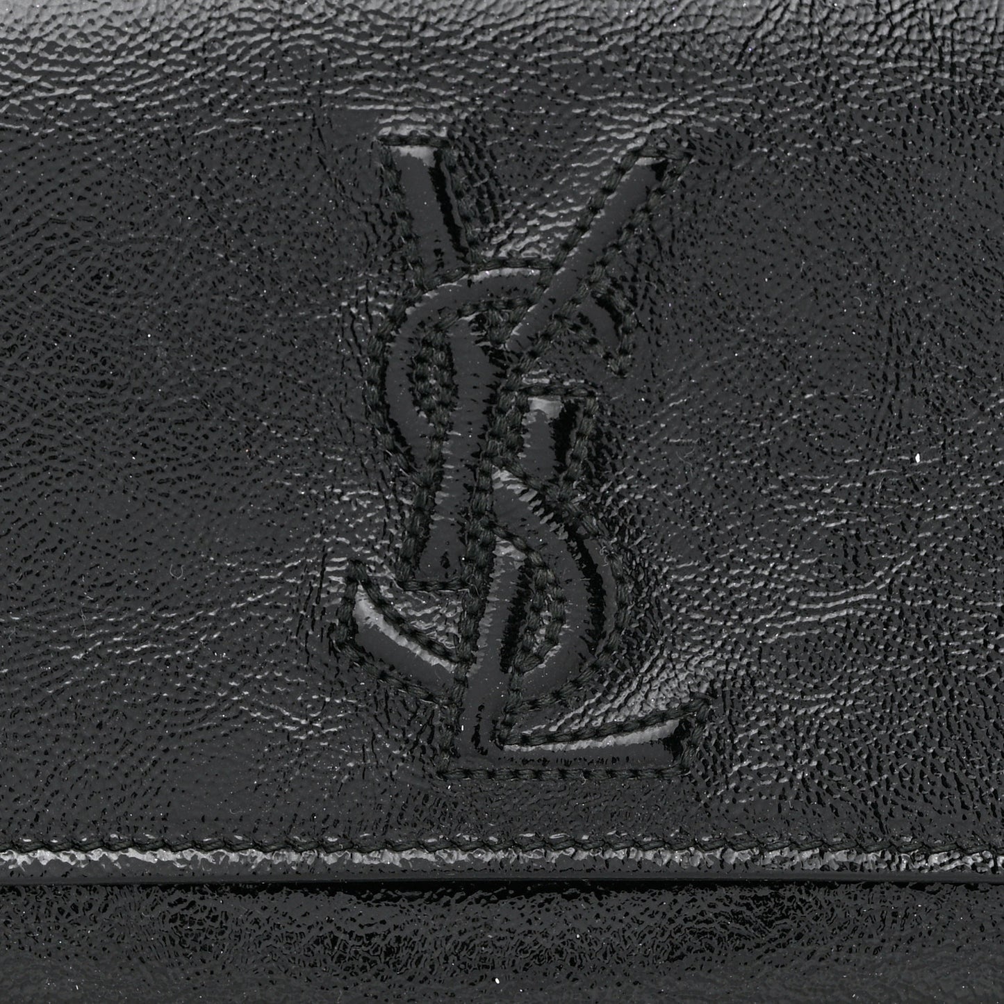 Textured Patent Monogram Small Belle De Jour Clutch Black