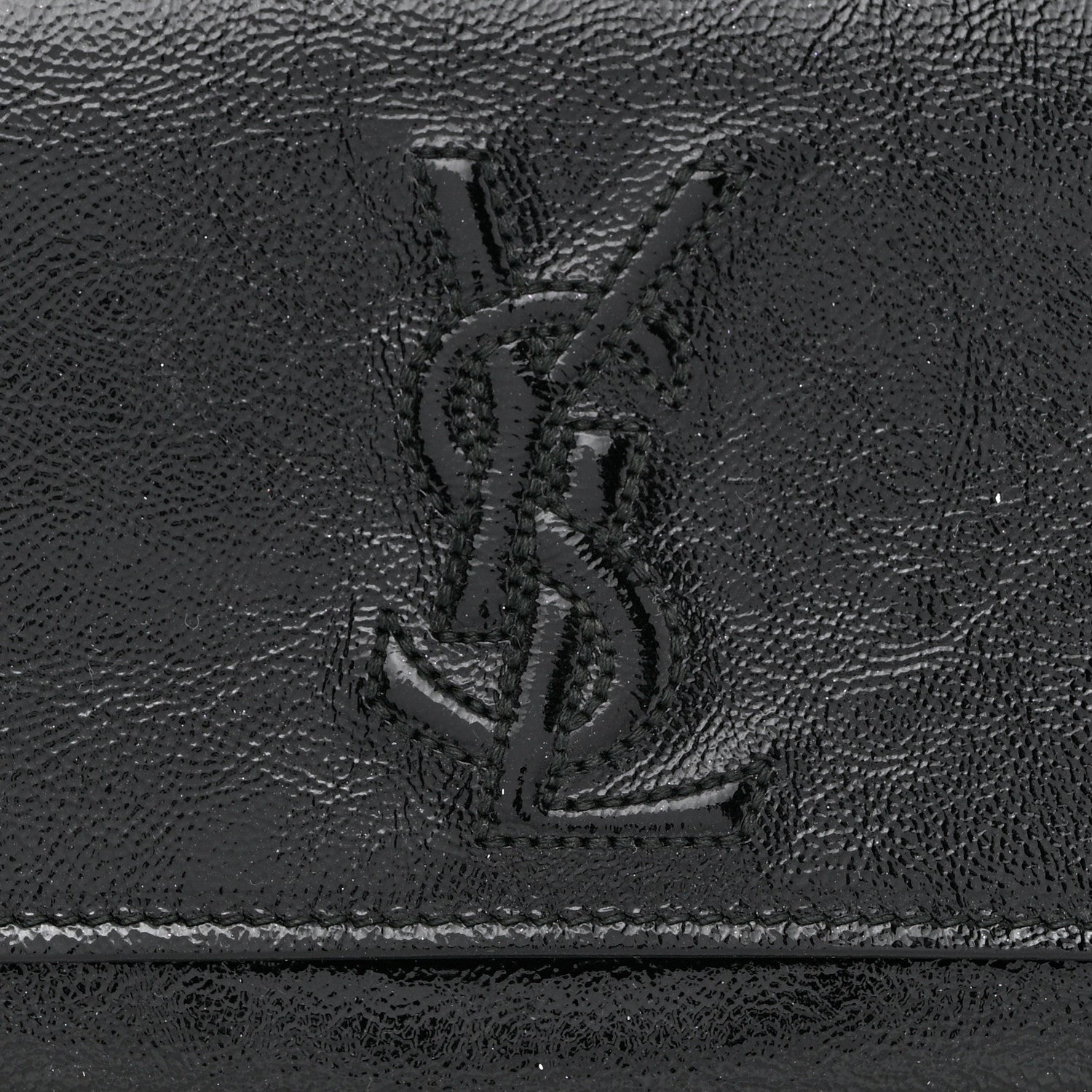 Saint Laurent Textured Patent Monogram Small Belle De Jour Clutch Black 7 of 9