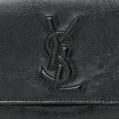 Saint Laurent Textured Patent Monogram Small Belle De Jour Clutch Black 7 of 9