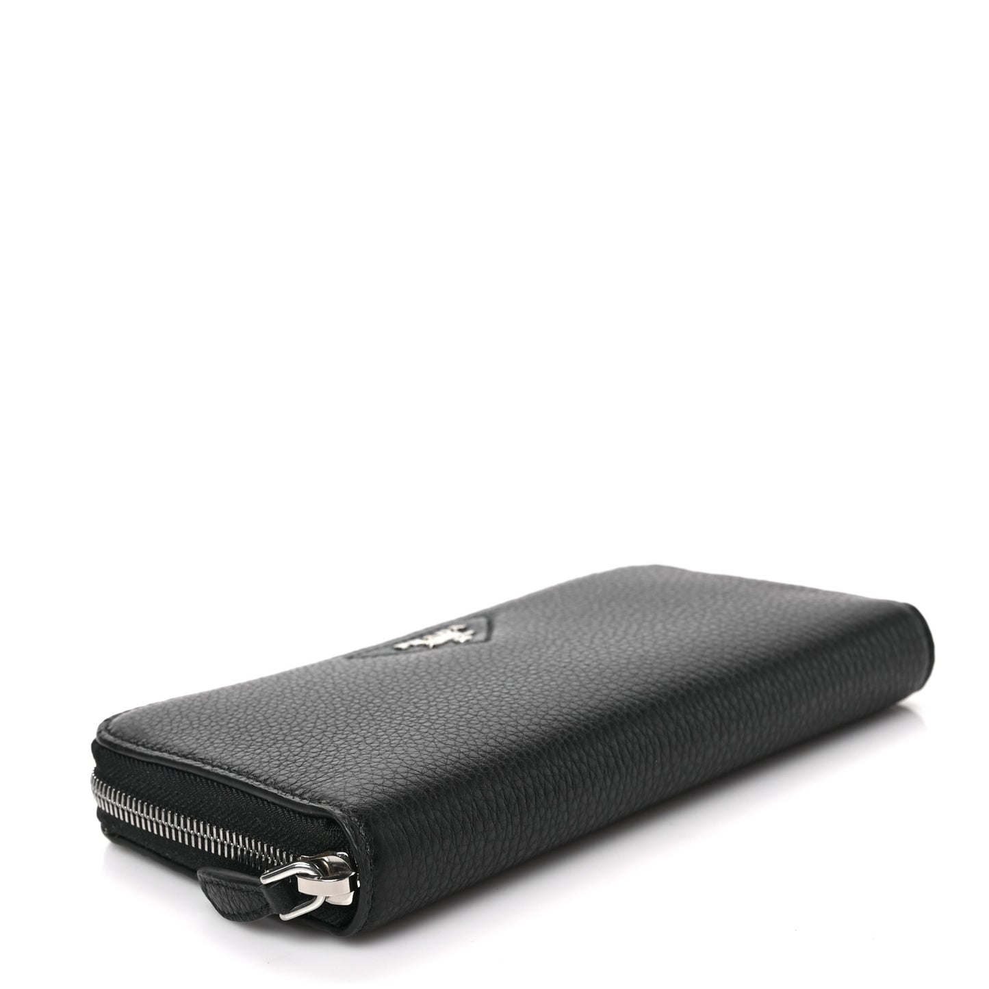 Vitello Daino Zip Around Wallet Black