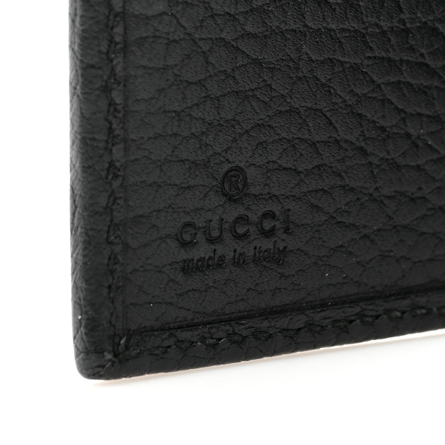 Dollar Calfskin Double G French Flap Wallet Black