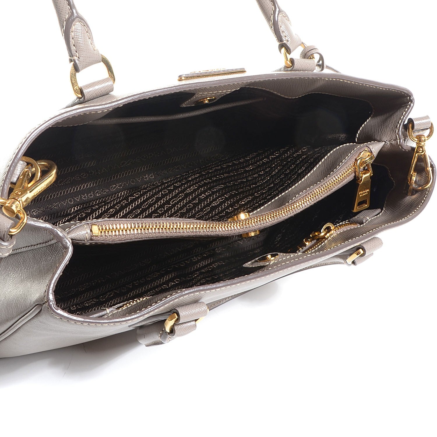 Prada Saffiano Lux Medium Tote Argilla 5 of 9