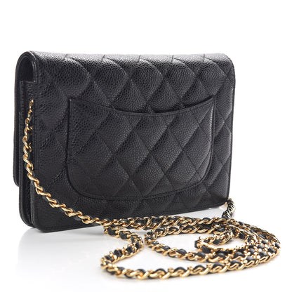 Chanel Caviar Quilted Wallet On Chain WOC Black 3 of 10