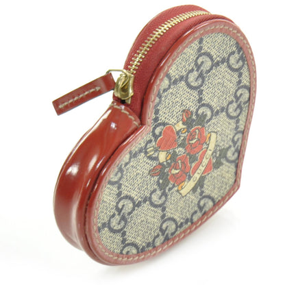 Gucci GG Plus Monogram Tattoo Heart Coin Purse Red 3 of 8