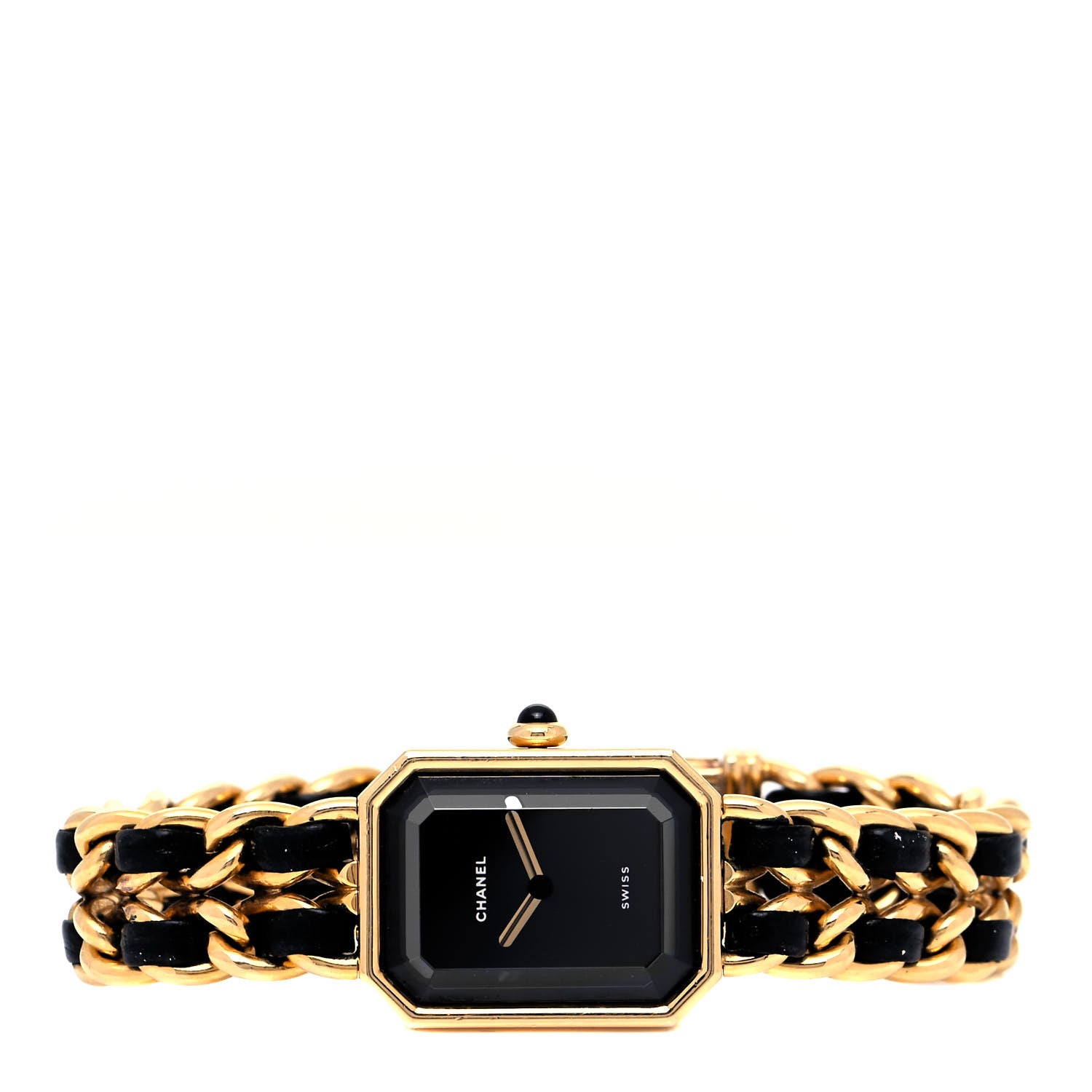 Chanel Stainless Steel Lambskin 20mm Chain Premiere Quartz Watch Gold L 2 of 4