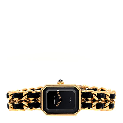 Chanel Stainless Steel Lambskin 20mm Chain Premiere Quartz Watch Gold L 2 of 4