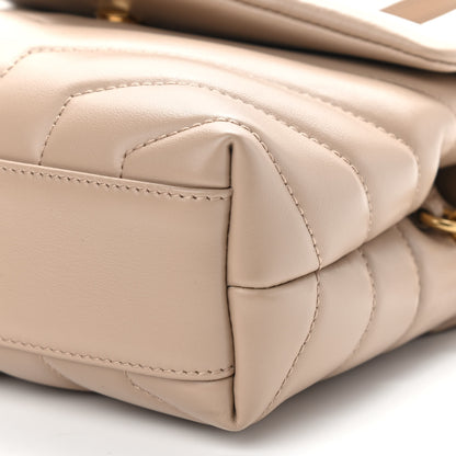 Saint Laurent Calfskin Y Quilted Monogram Toy Loulou Crossbody Bag Dark Beige 10 of 10
