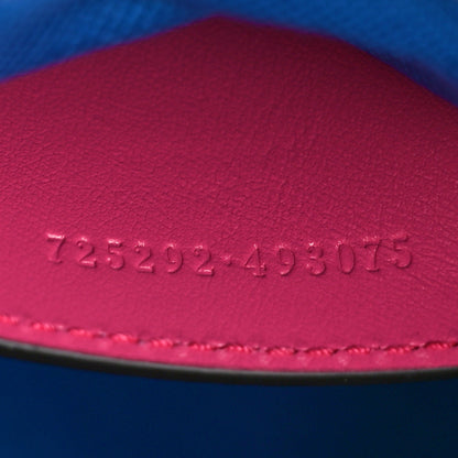 Gucci Calfskin GG Tennis Bi-Color Embossed Mini Duffle Bag Modern Fucsia Modern Blue 8 of 11