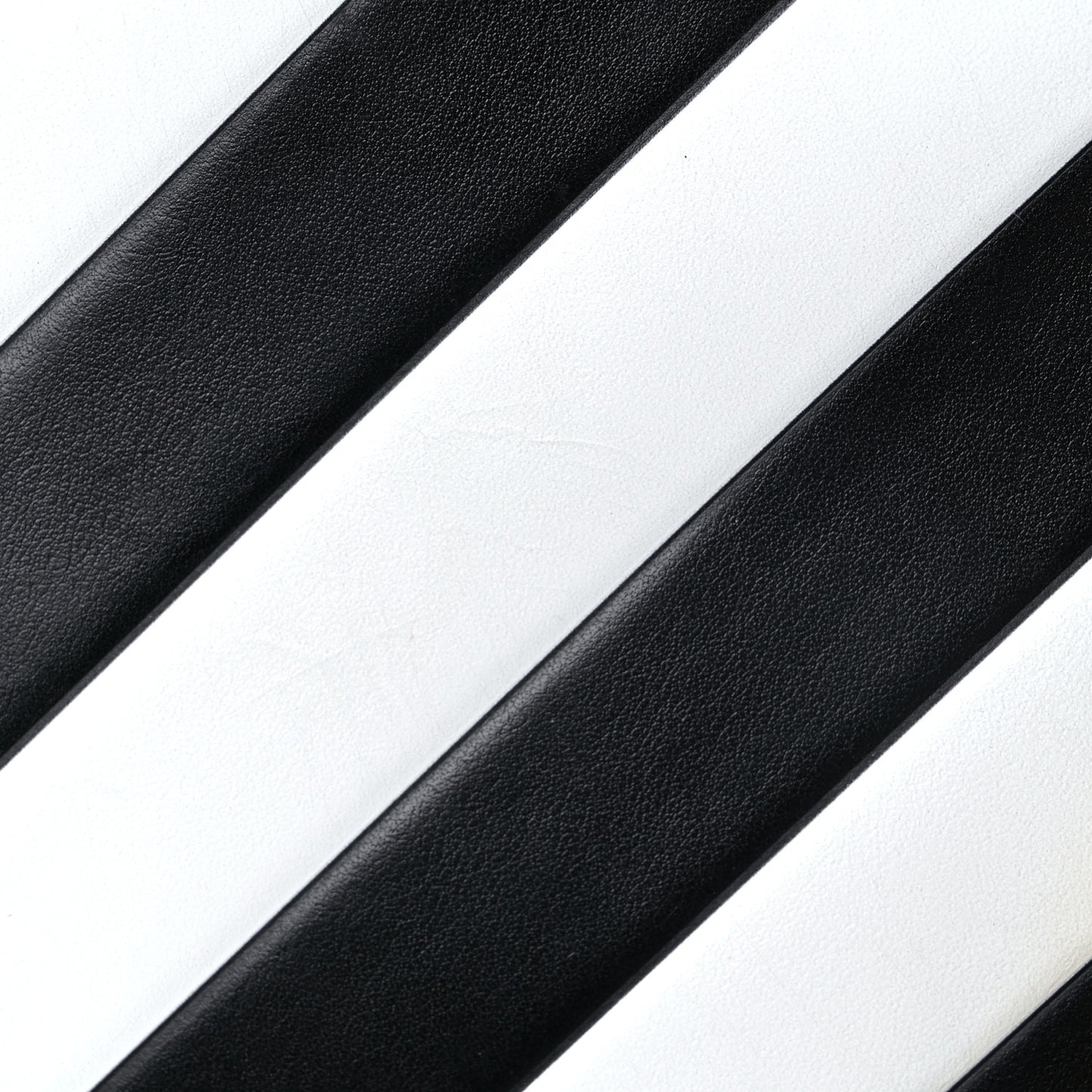 Saffiano Striped Diag Box Bag Black White