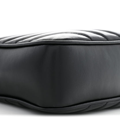 Saint Laurent Calfskin Matelasse Monogram Monochrome Lou Camera Bag Black 8 of 9