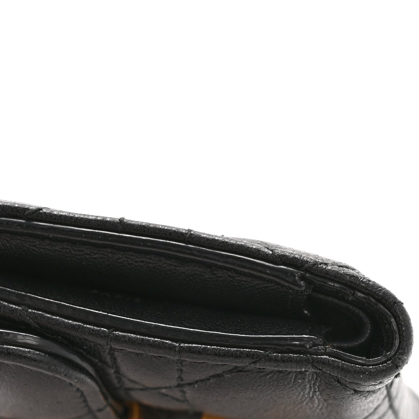 Lambskin Cannage Dioraddict Flap Wallet Black