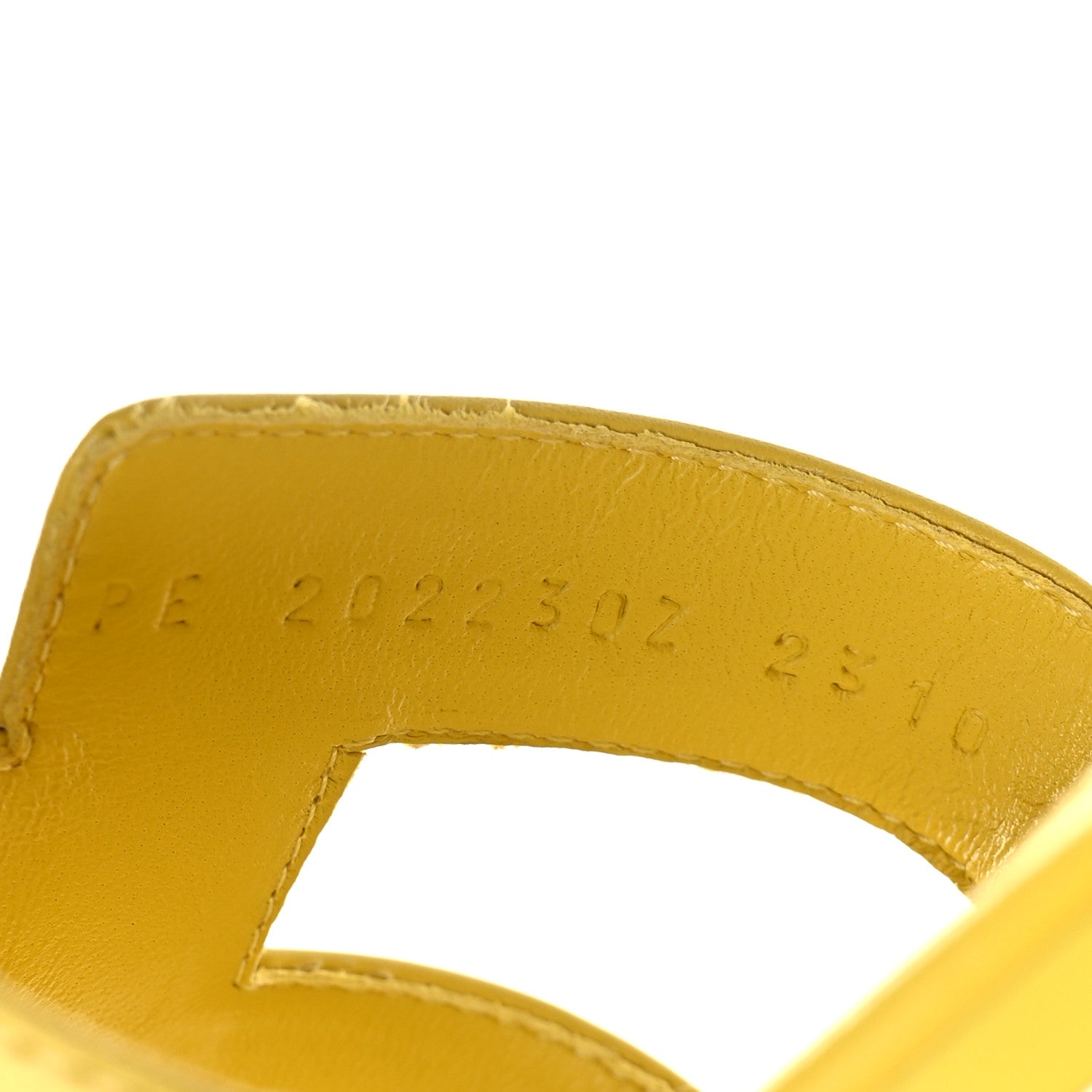 Hermes Box Calfskin Oran Sandals 37 Jaune Citron 6 of 10