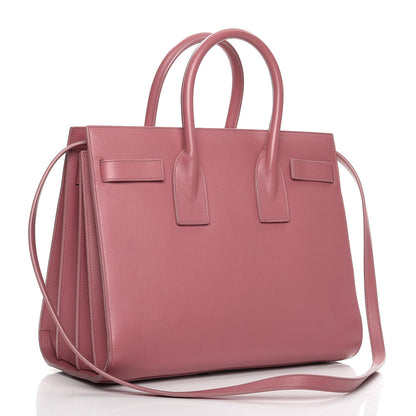 Saint Laurent Calfskin Small Sac De Jour Dark Rose 4 of 14