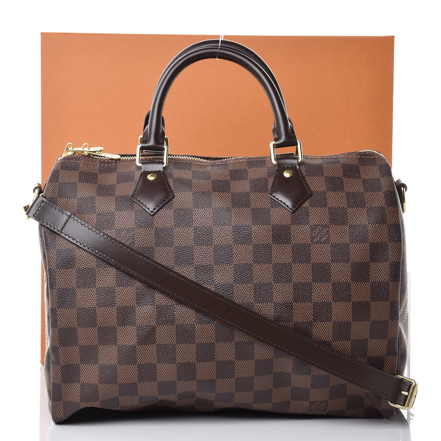 Louis Vuitton Damier Ebene Speedy Bandouliere 30 9 of 9