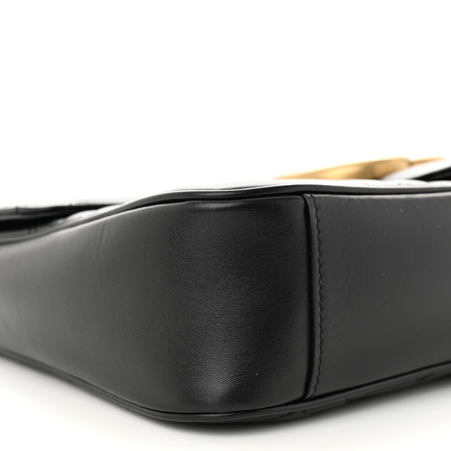 Gucci Calfskin Matelasse Medium GG Marmont Shoulder Bag Black 9 of 10