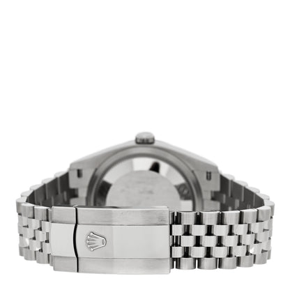 Rolex Stainless Steel 18K White Gold 36mm Oyster Perpetual Wimbledon Datejust Watch Slate 126234 3 of 5