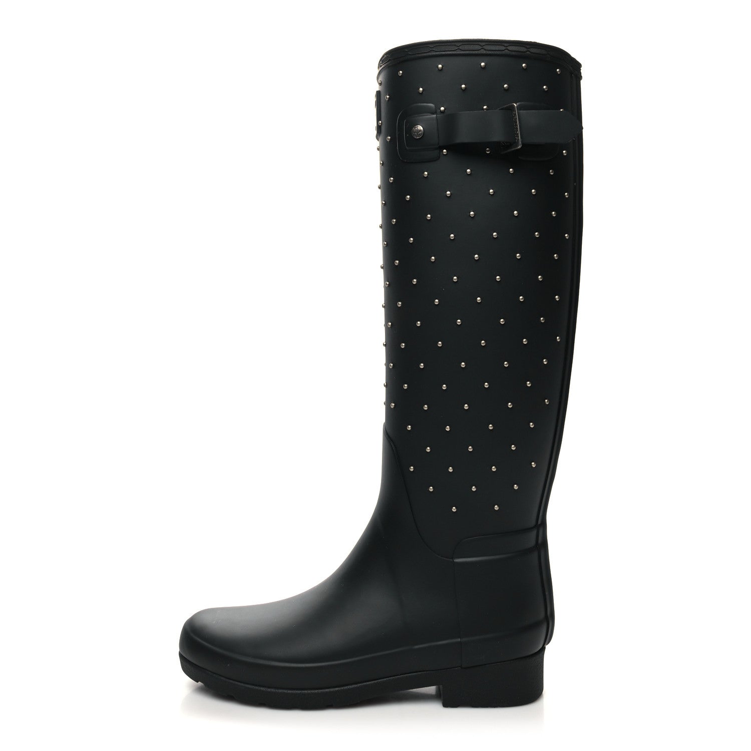 Saint Laurent X HUNTER Rubber Crystal Studded Festival Rain Boots 36 Black 1 of 8