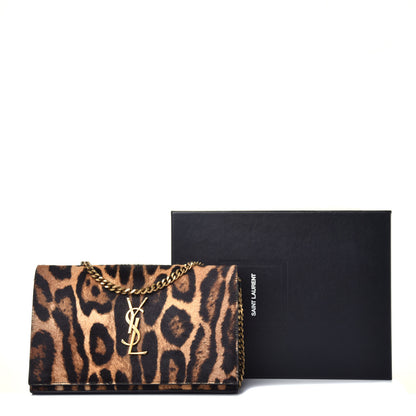 Saint Laurent Calf Hair Monogram Chain Wallet Leopard 11 of 11