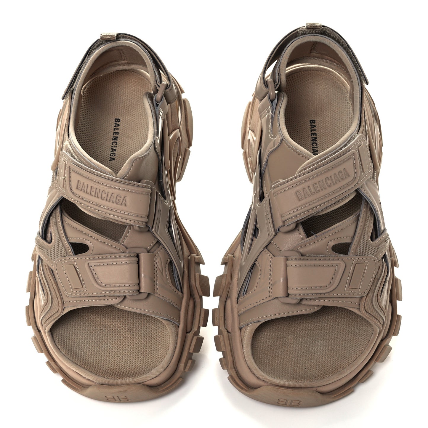 Neoprene Rubber Womens Track Sandals 36 Full Beige
