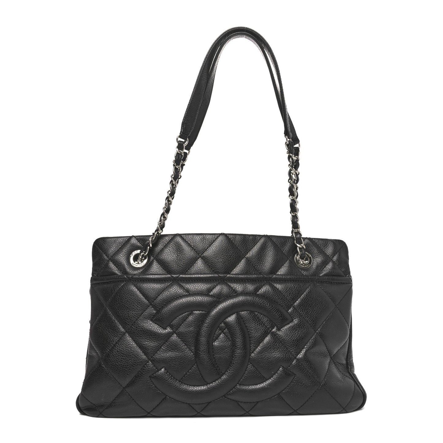 Caviar Quilted CC Timeless Soft Tote Black
