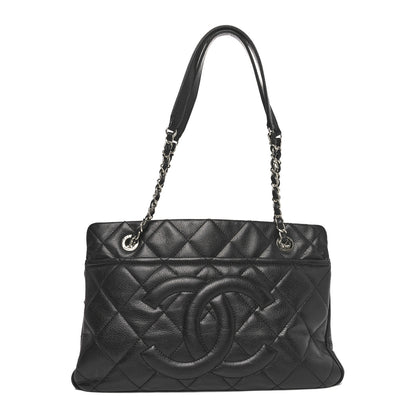 Chanel Caviar Quilted CC Timeless Soft Tote Black 1 of 10