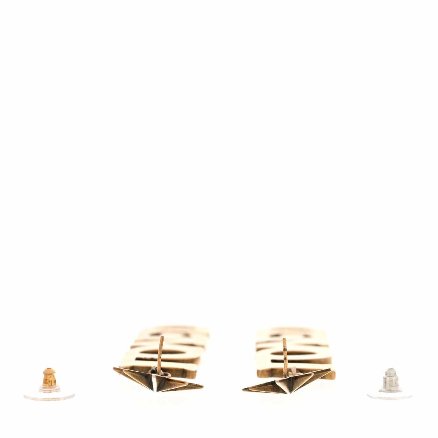 Gold Crystal Loved Single Earrings Multi
