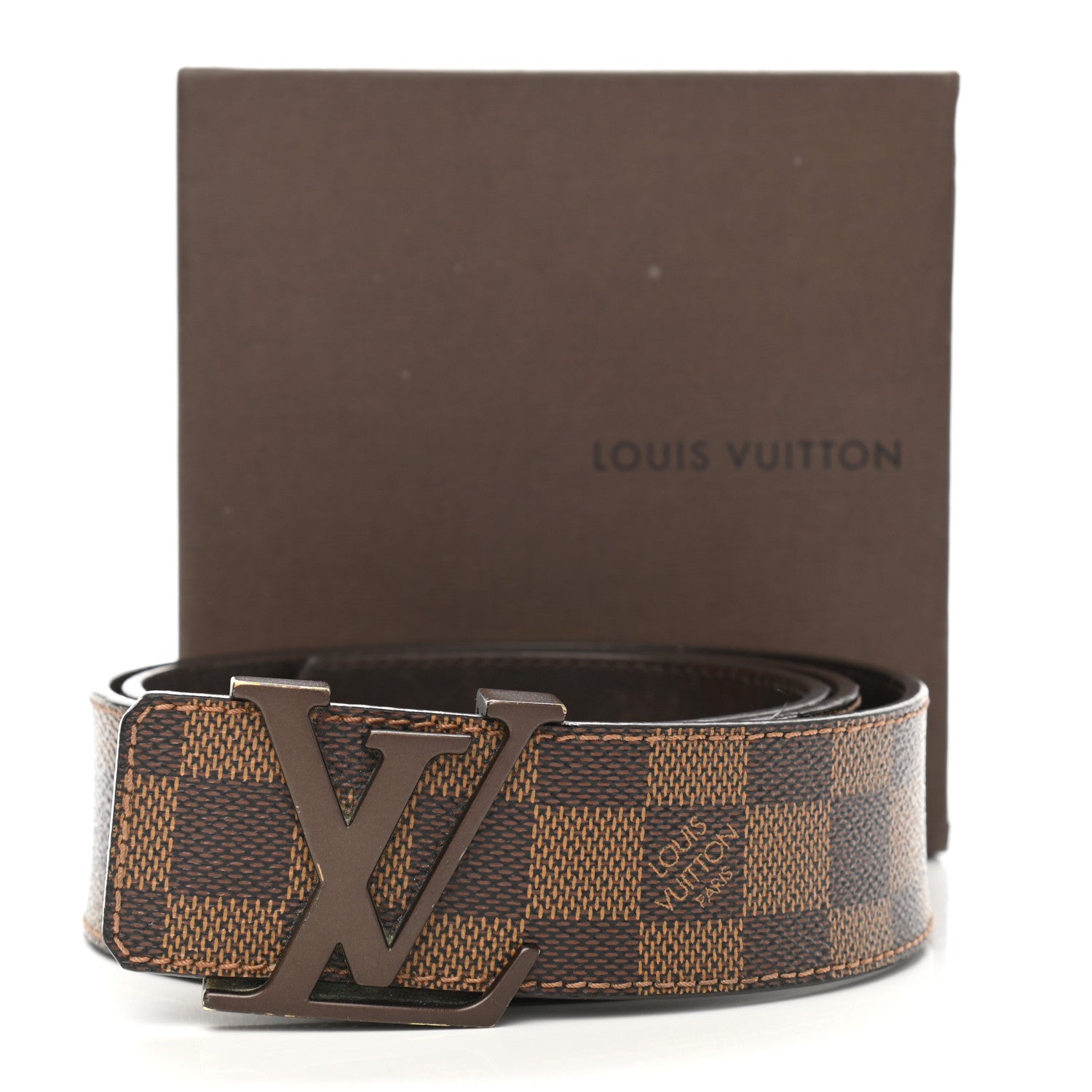 Louis Vuitton Damier Ebene 40mm LV Initiales Belt 85 34 11 of 11