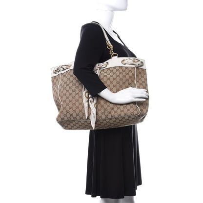 Gucci Monogram Large Positano Tote Off White 2 of 9