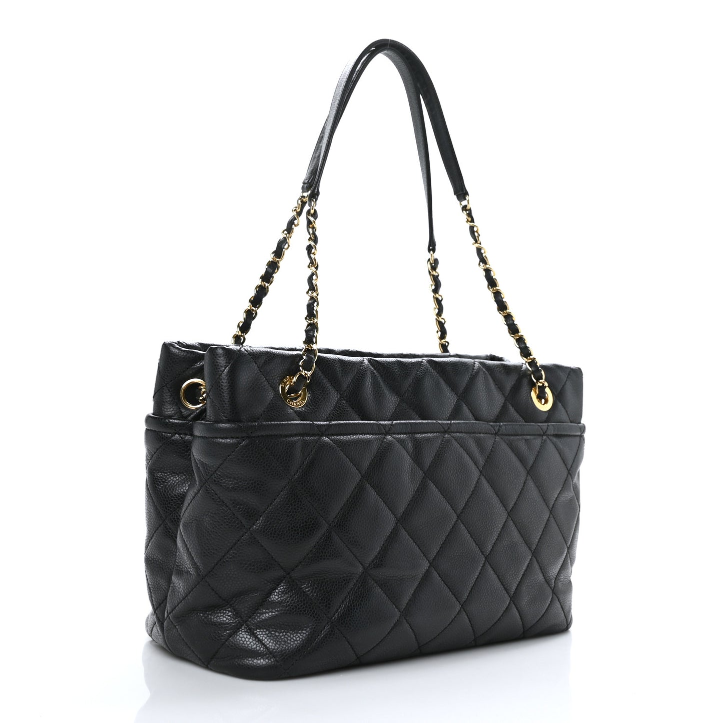 Caviar Quilted CC Timeless Soft Tote Black