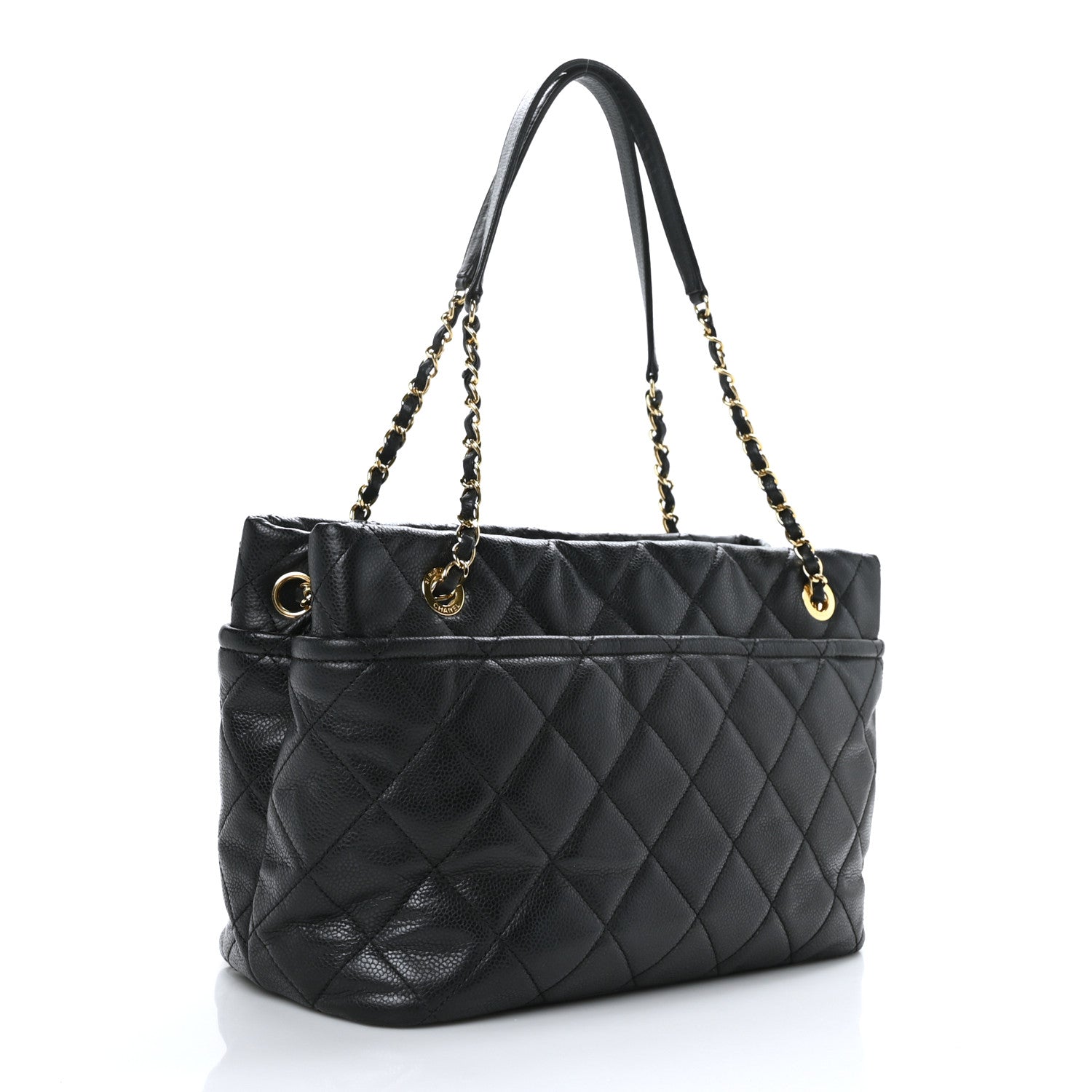 Chanel Caviar Quilted CC Timeless Soft Tote Black 3 of 11