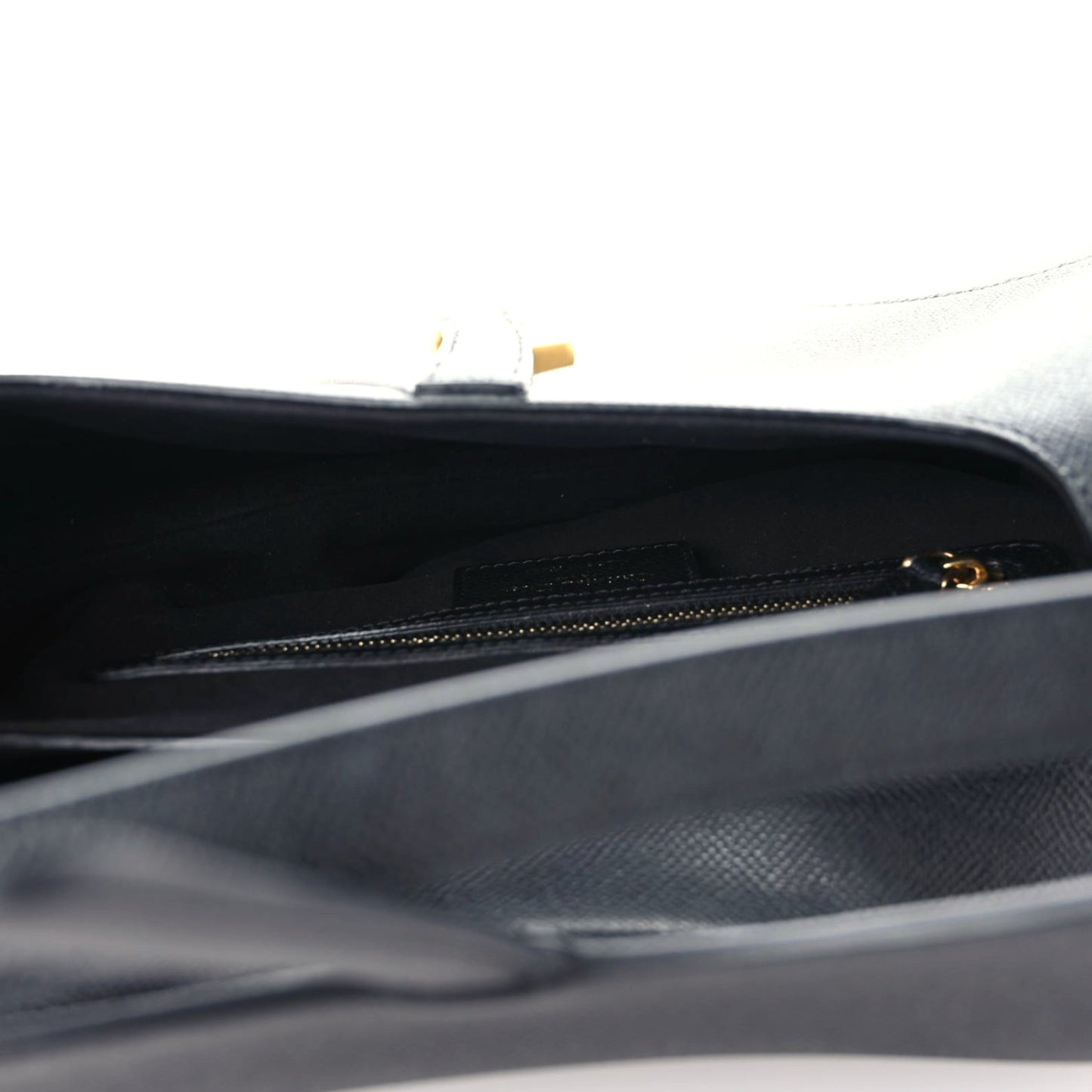 Grained Calfskin Saddle Bag Black