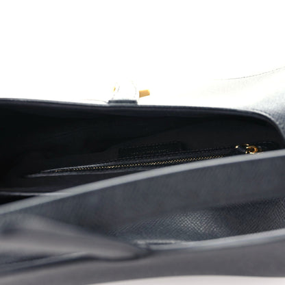 Christian Dior Grained Calfskin Saddle Bag Black 7 of 13