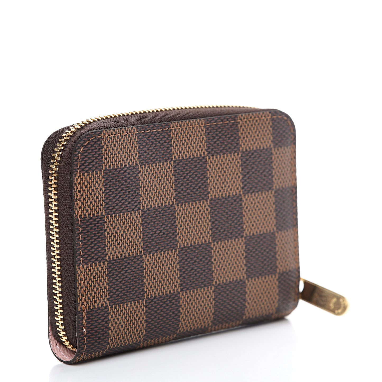 Damier Ebene Zippy Coin Purse Rose Ballerine