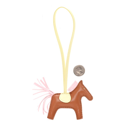 Hermes Milo Lambskin Grigri Rodeo Horse Bag Charm PM Gold Rose Darling Jaune Milton 2 of 4