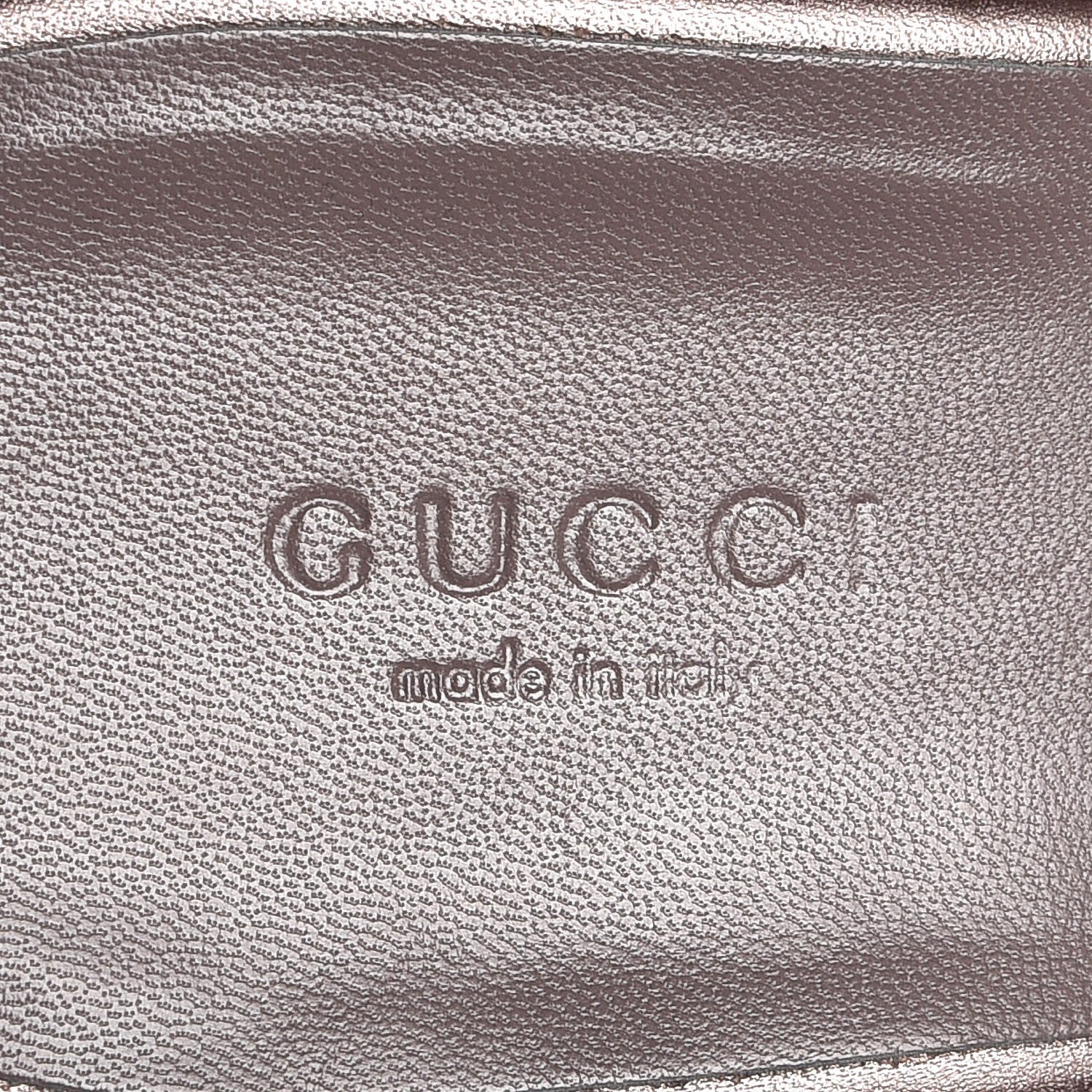 Gucci Metallic Guccissima Icon Bit Platform Clog High Heel Slide Sandals 38.5 Mauve 9 of 10