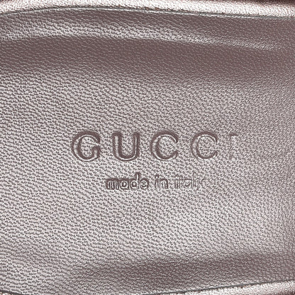 Gucci Metallic Guccissima Icon Bit Platform Clog High Heel Slide Sandals 38.5 Mauve 9 of 10
