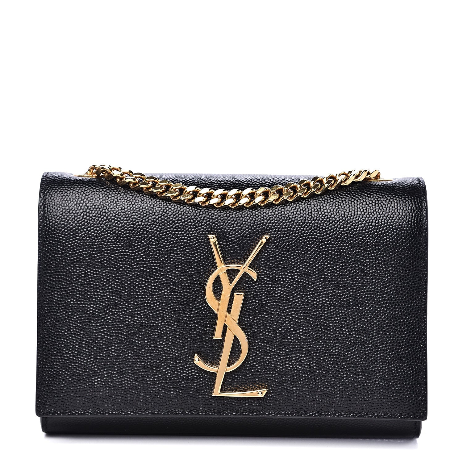 Saint Laurent Grain De Poudre Small Monogram Kate Satchel Black 1 of 9