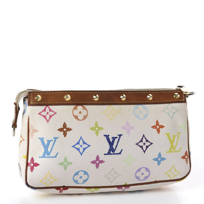 Louis Vuitton Monogram Multicolor Pochette Accessories White 2 of 8