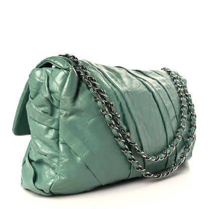 Chanel Glazed Calfskin Twisted Maxi Flap Green 2 of 10