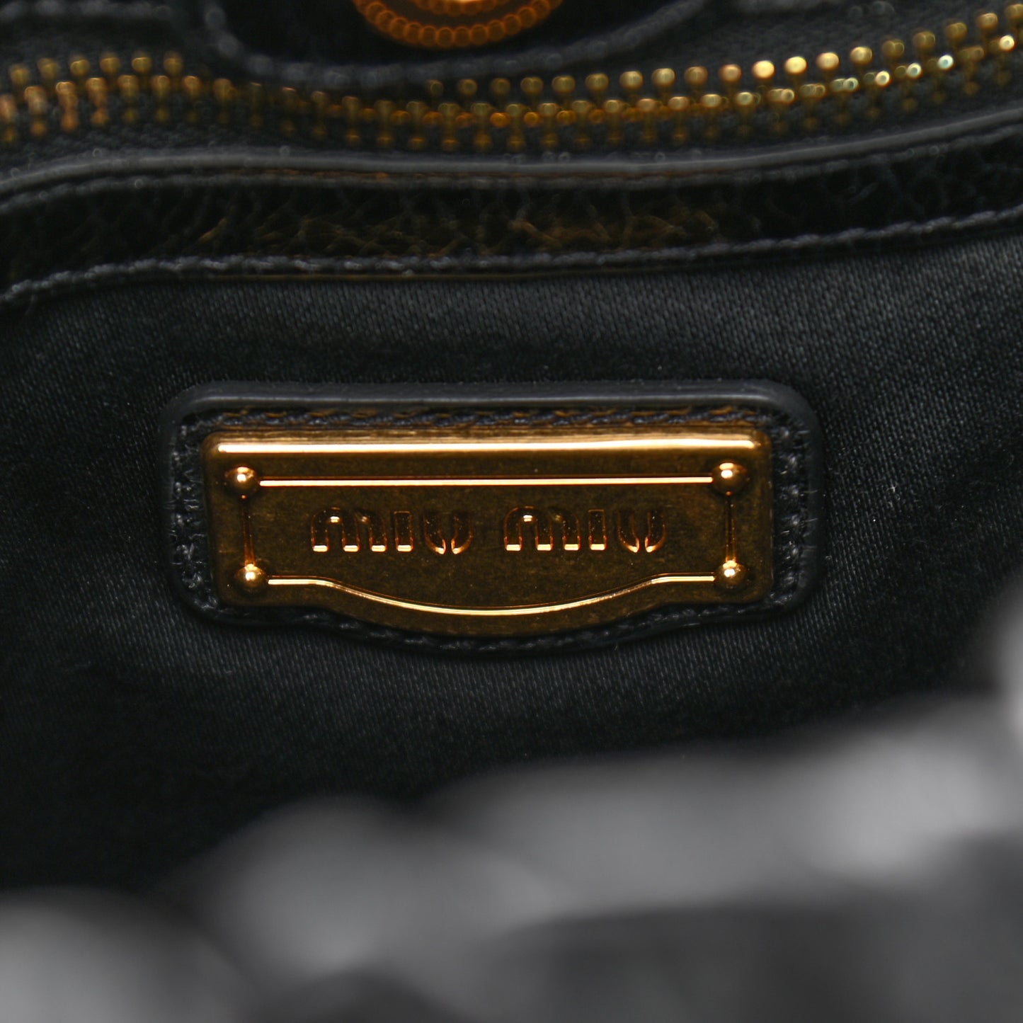 Vitello Lux Gathered Tote Black