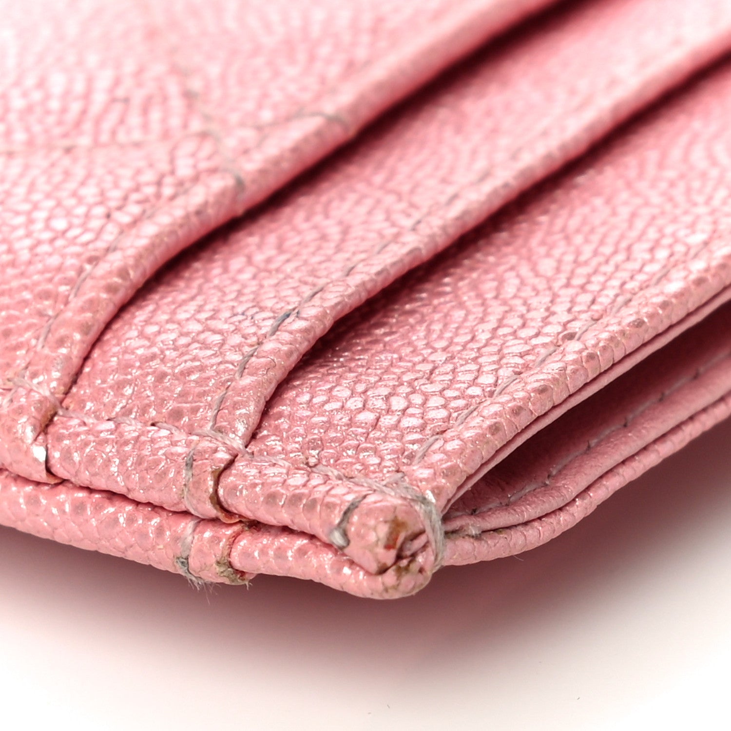 Chanel Iridescent Caviar Quilted Card Holder Pink 12 of 14