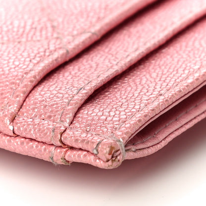 Chanel Iridescent Caviar Quilted Card Holder Pink 12 of 14