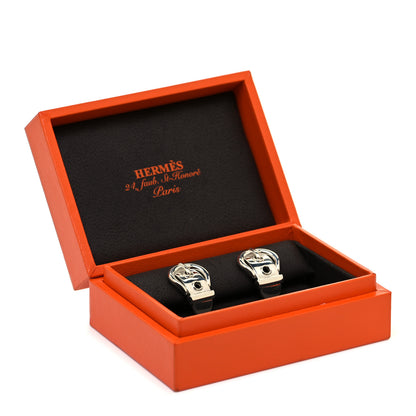Hermes Sterling Silver Buckle Earrings 5 of 5