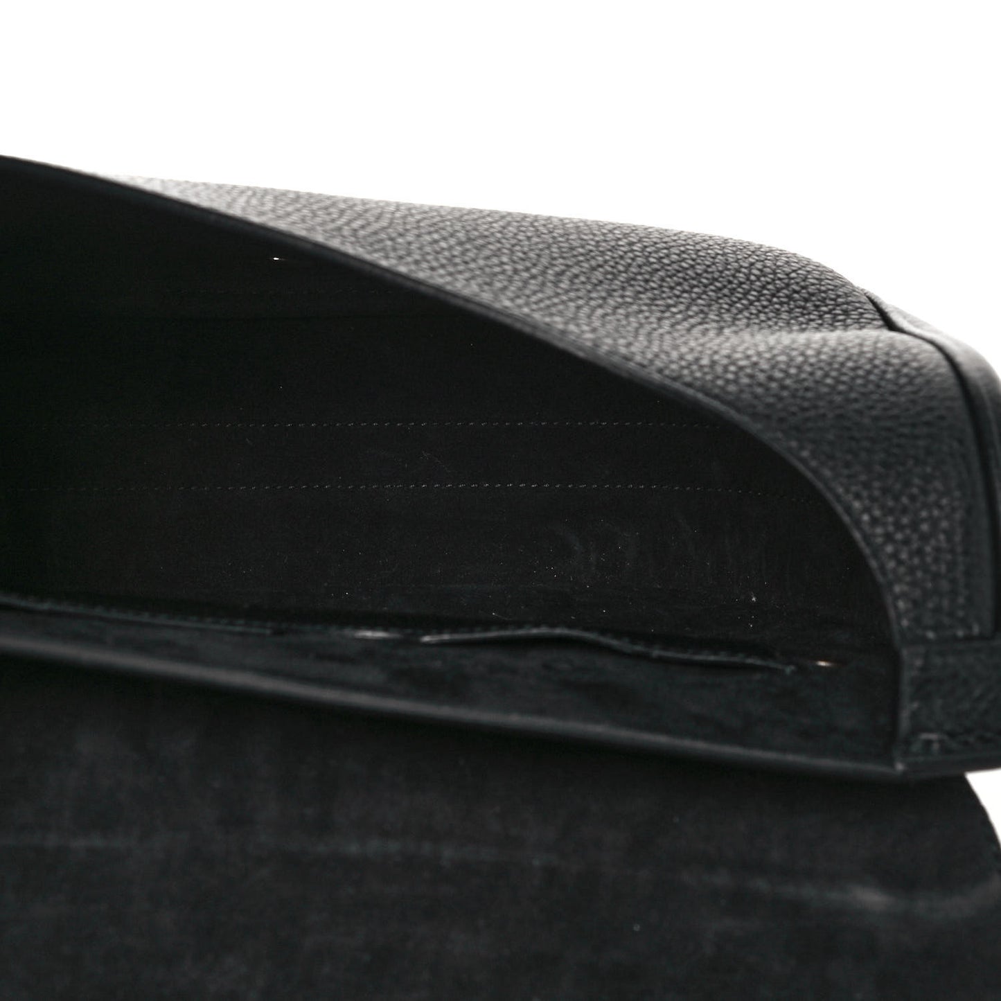 Grained Calfskin Large Bobby Flap Black