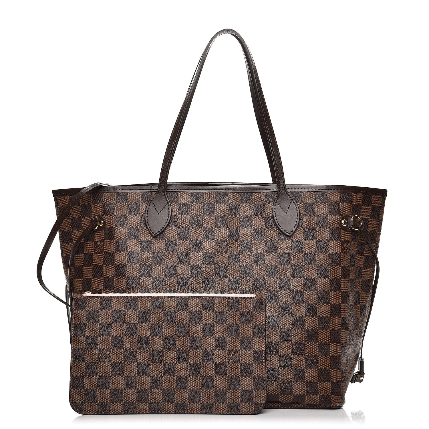 Louis Vuitton Damier Ebene Neo Neverfull MM Rose Ballerine 1 of 15